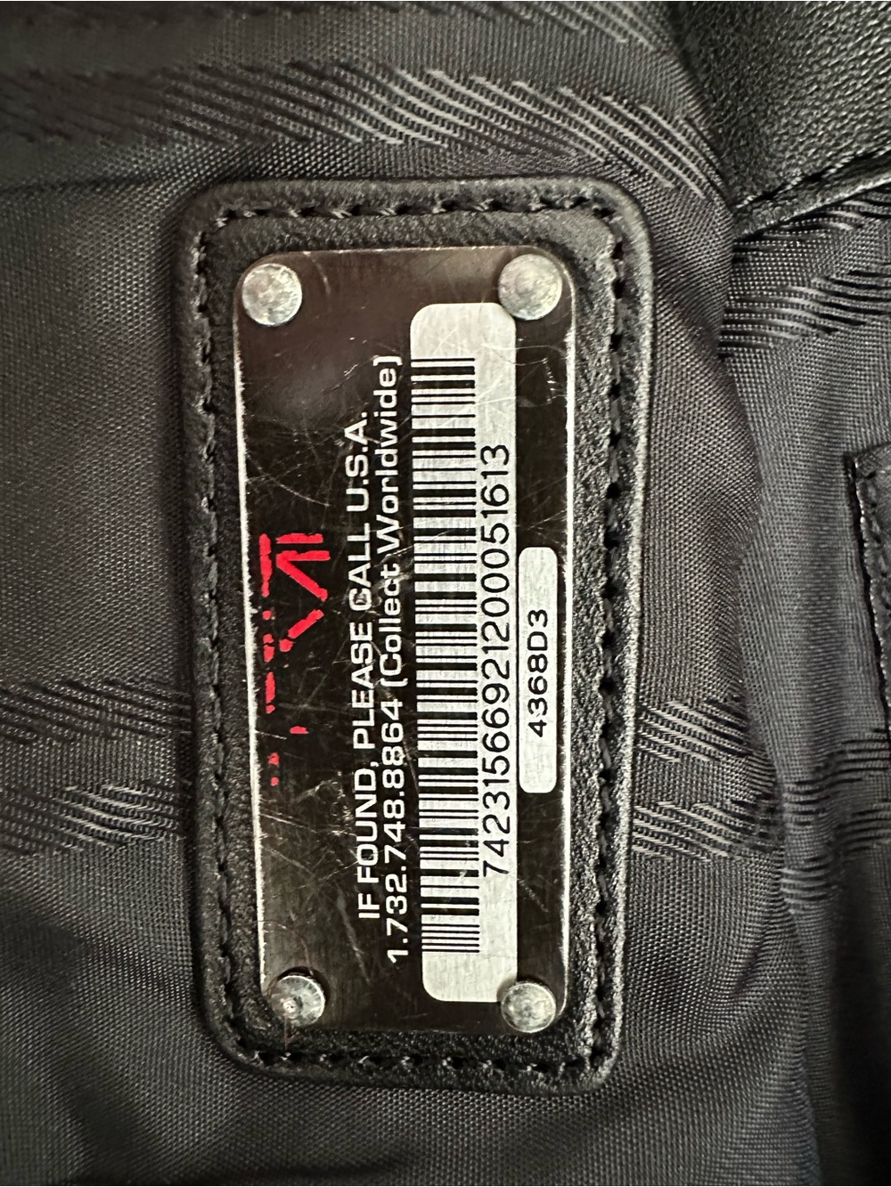 Vintage TUMI Black Ballistic Nylon Crossbody Messenger Flap Bag 4368D3 - Picture 9 of 9